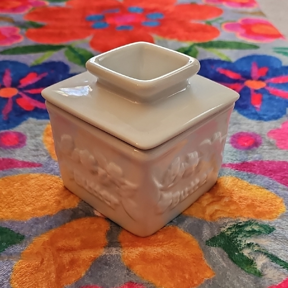White Ceramic Square Vase
